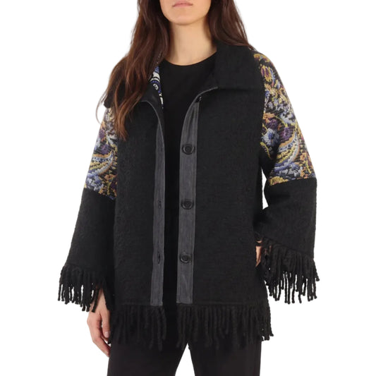 Caban in lana con patch