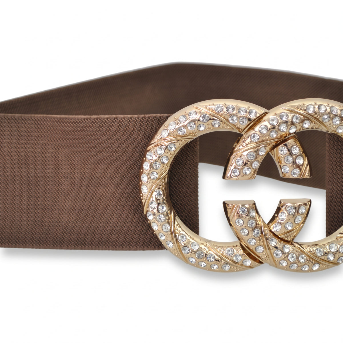Cintura elastica con doppio cerchio di strass