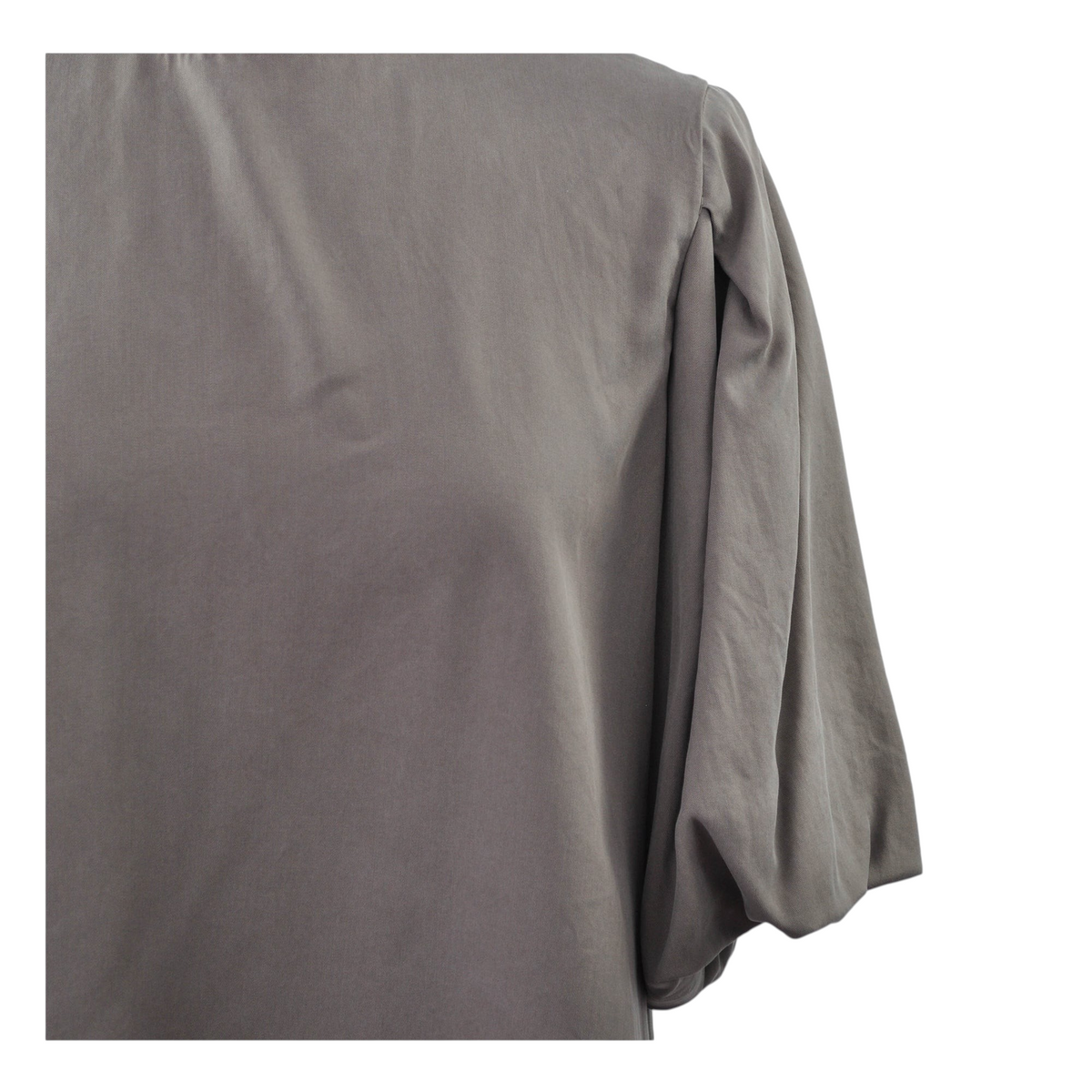 Blusa elegante grigia a maniche corte Myastreet di Peg Fashion Store con dettaglio manica morbida
