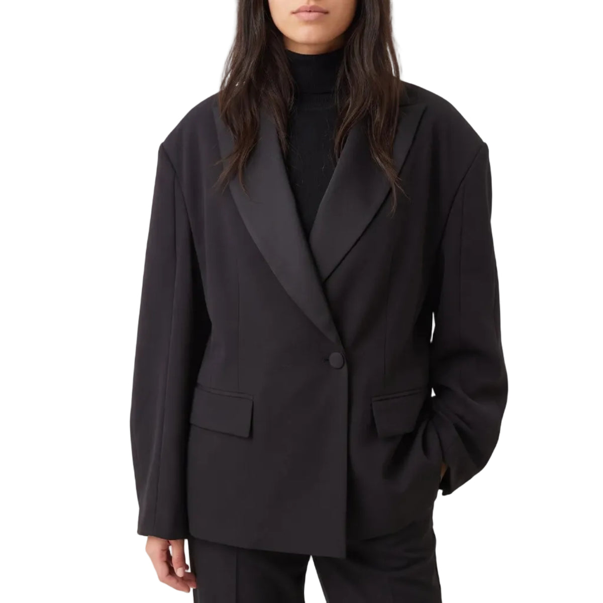 Blazer ballon crepe
