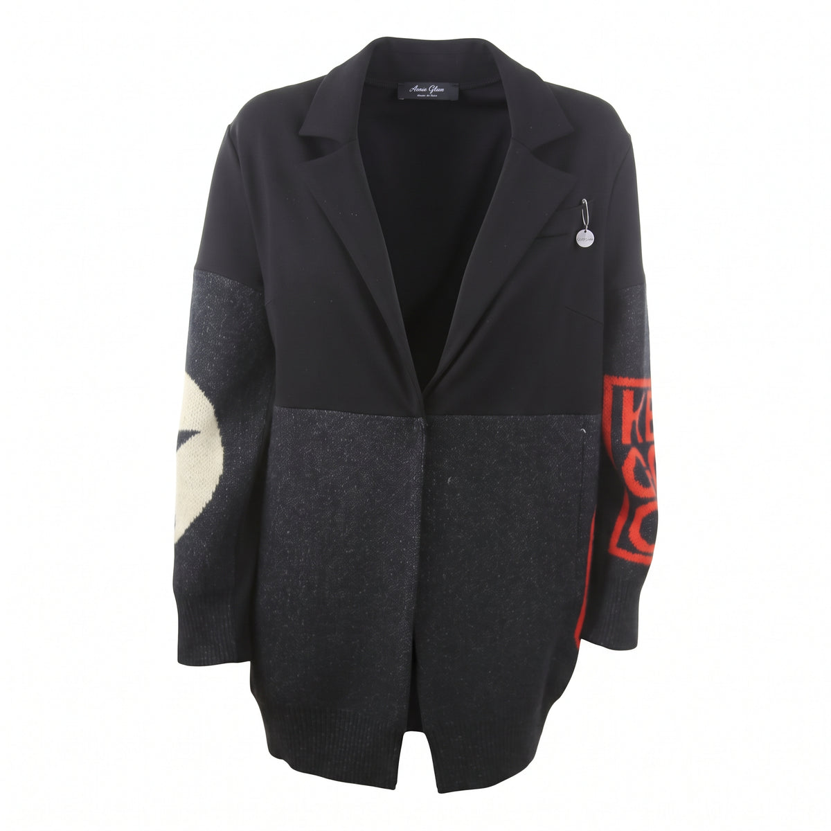 Giacca con patch e ricami
