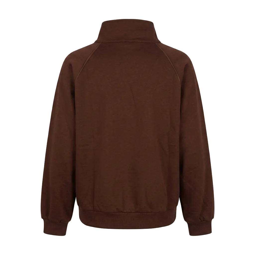 Felpa con zip in tessuto real
