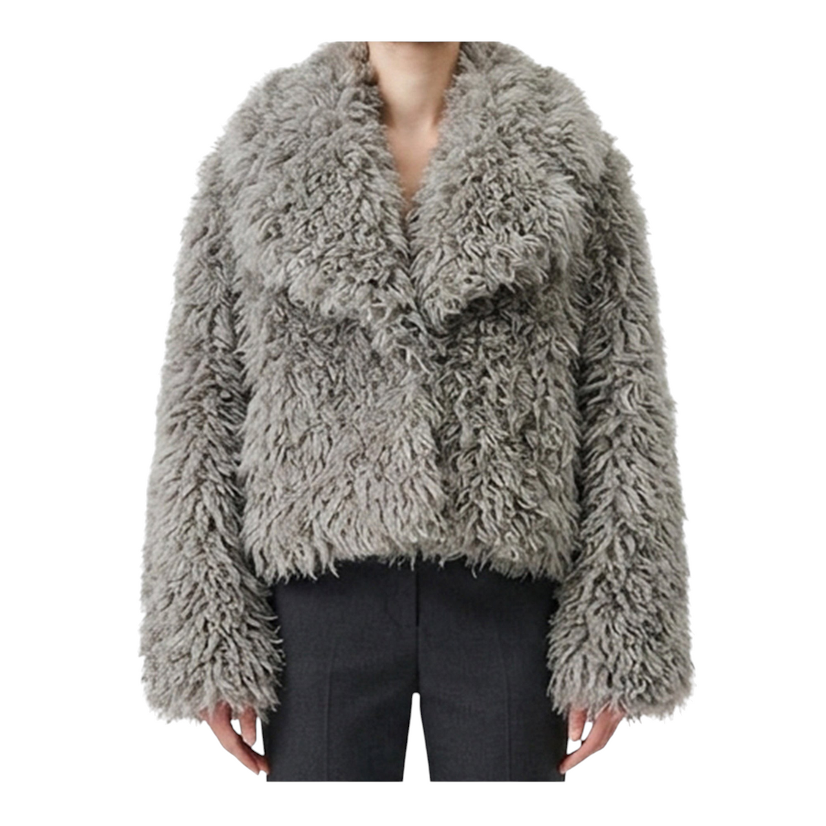 Short faux fur coat