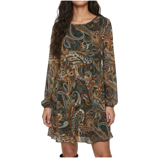 Abito in tulle con stampa paisley