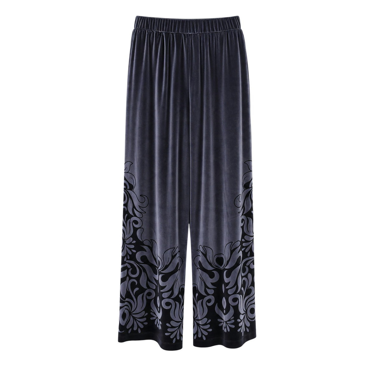 Pantaloni in velluto con ricami
