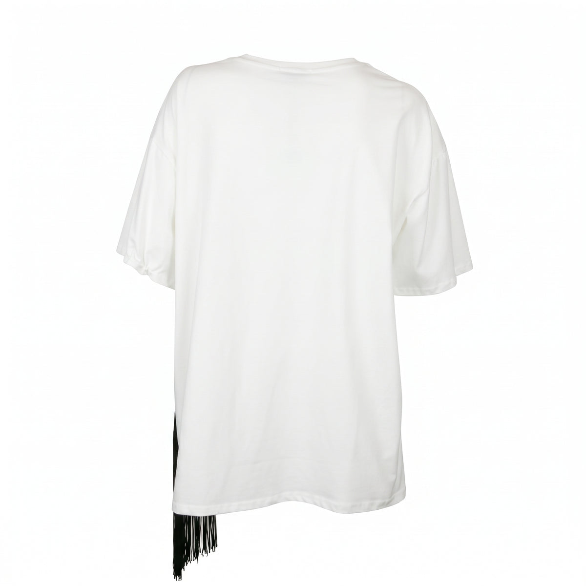T-shirt over con frange