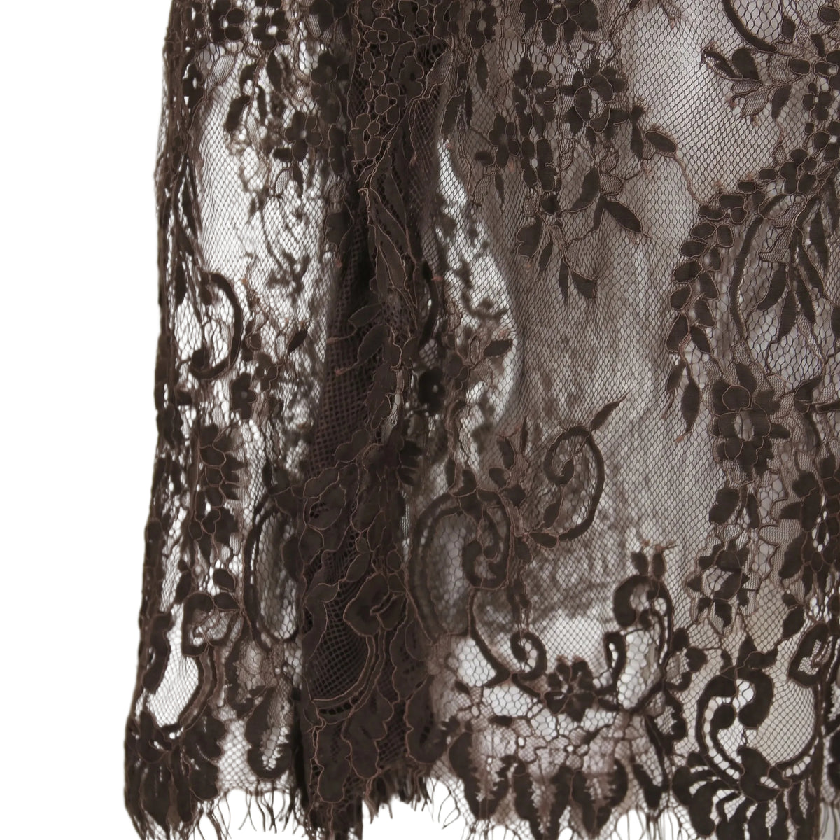 Maglia M/L in pizzo macramè