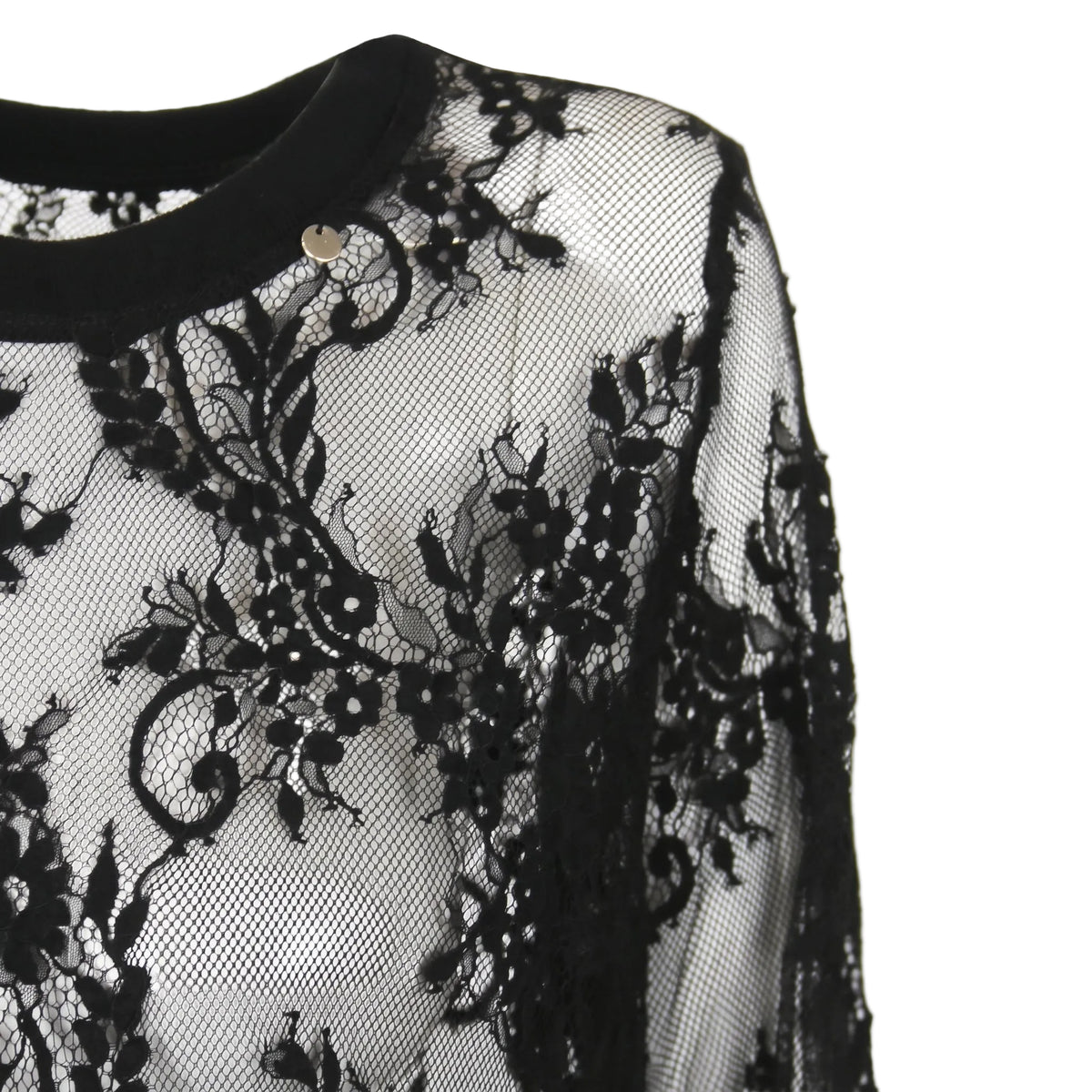 Maglia M/L in pizzo macramè