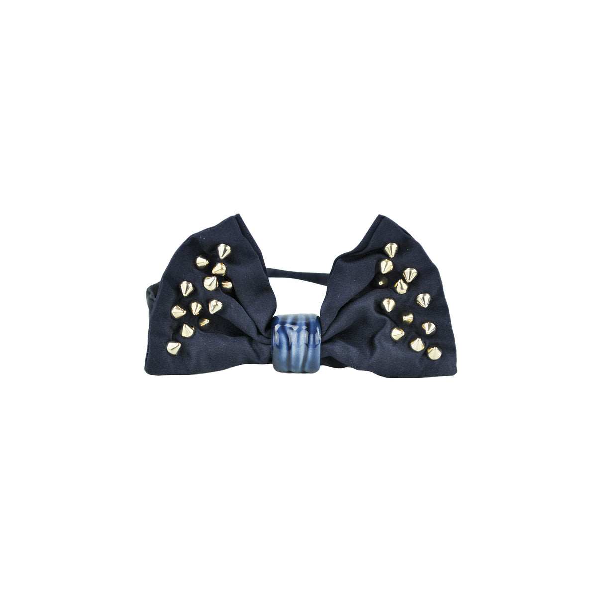 Papillon in seta con borchie