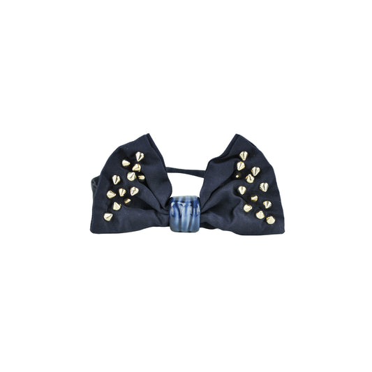 Papillon in seta con borchie