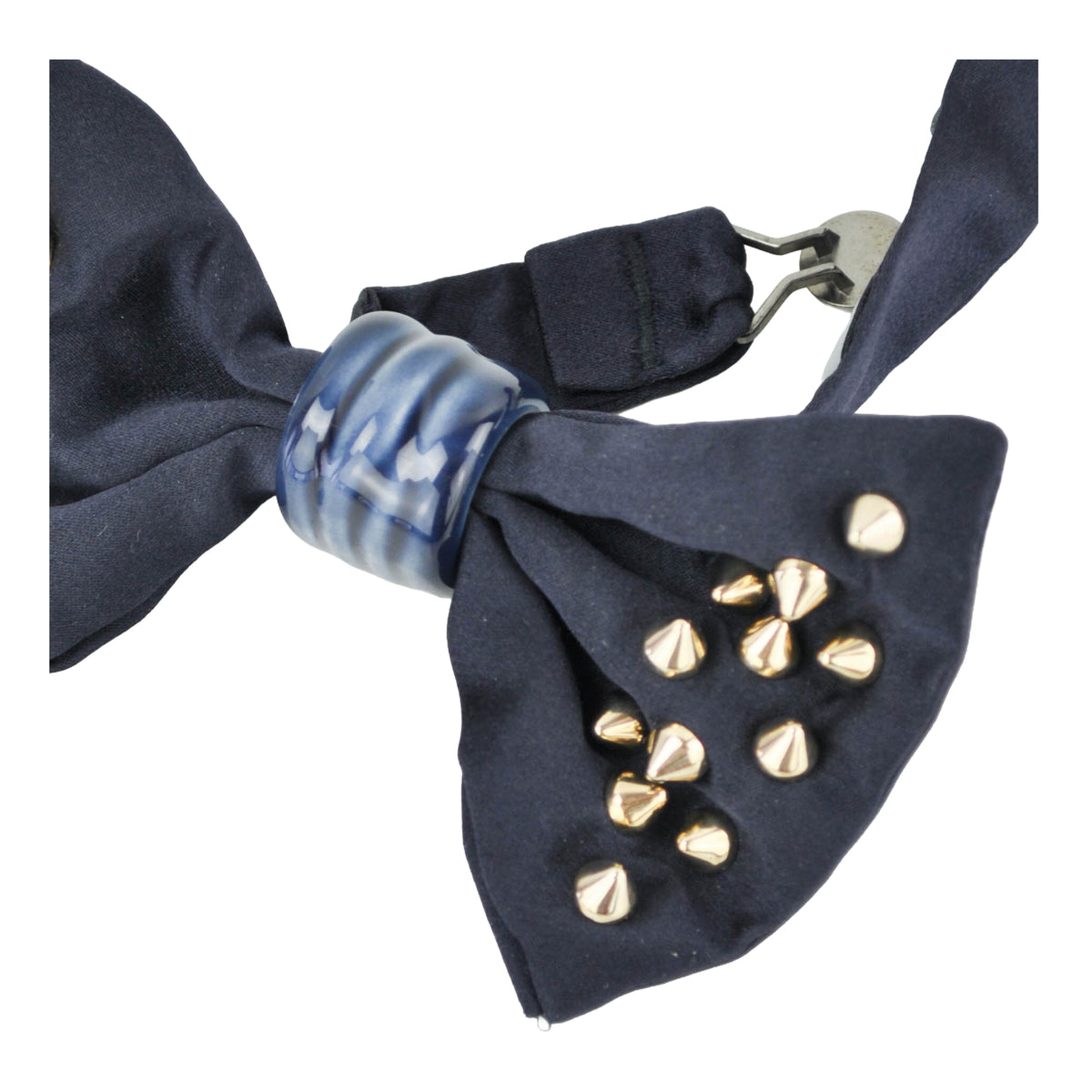 Papillon in seta con borchie
