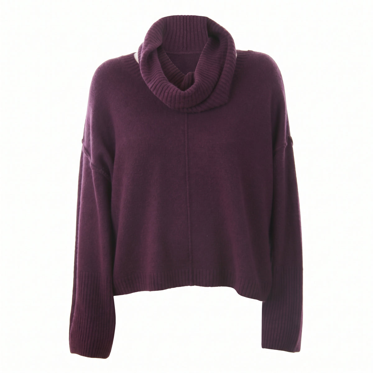 Maglia girocollo con collo removibile