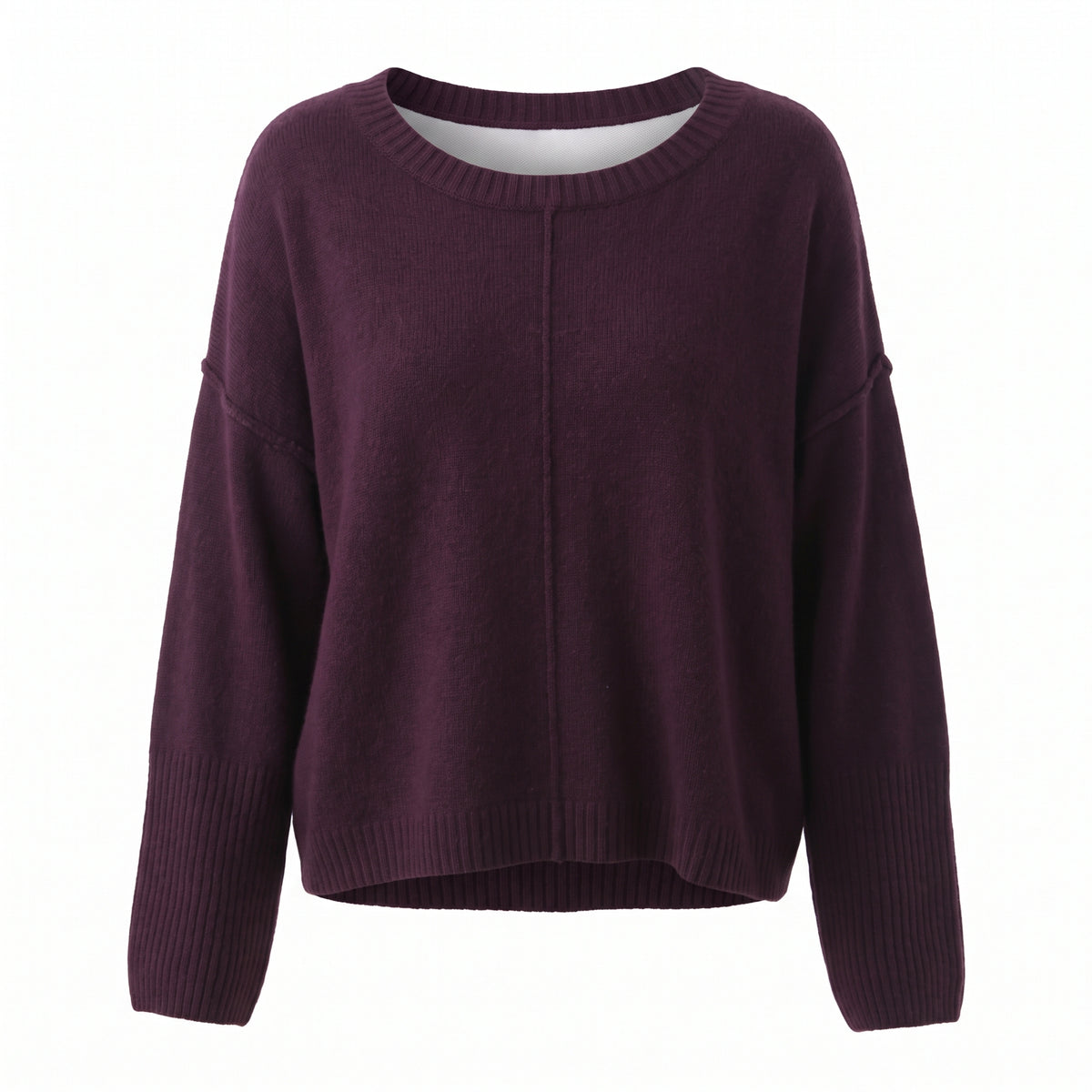 Maglia girocollo con collo removibile