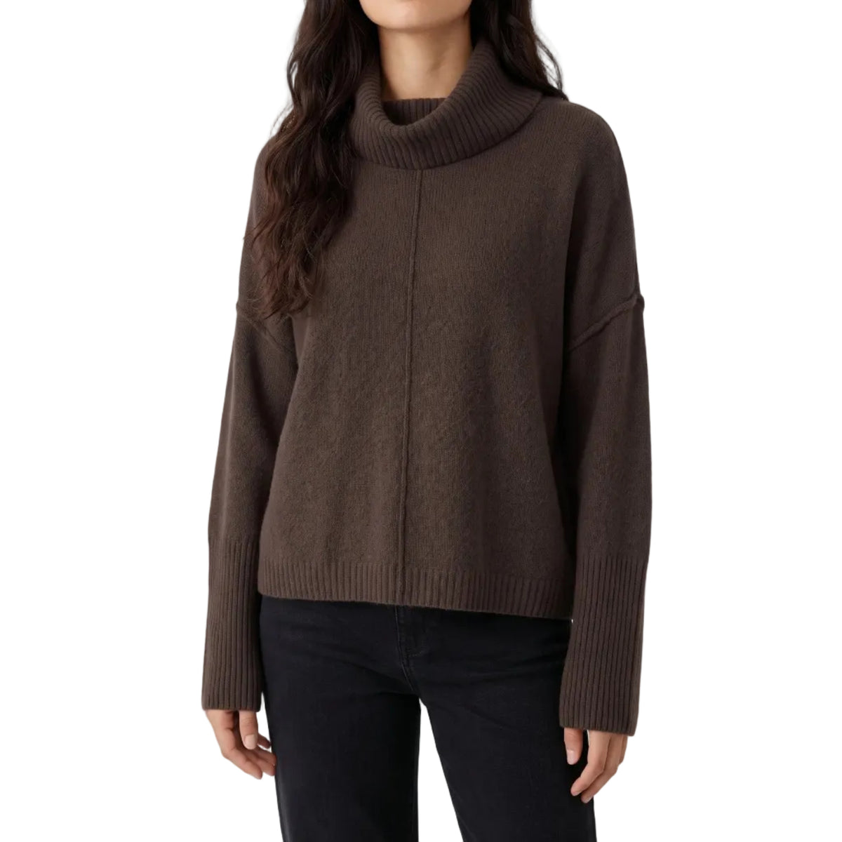 Maglia girocollo con collo removibile