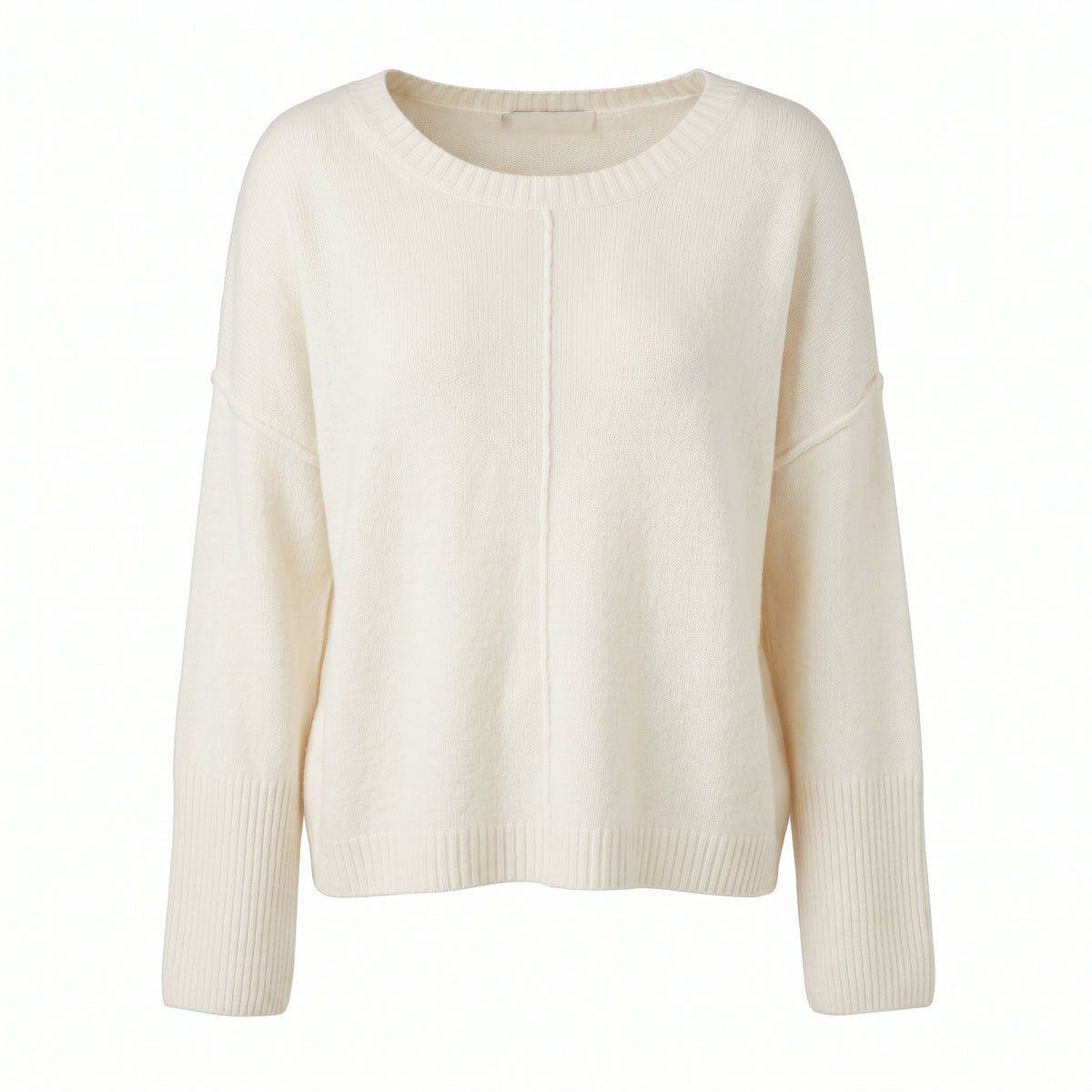 Maglia girocollo con collo removibile