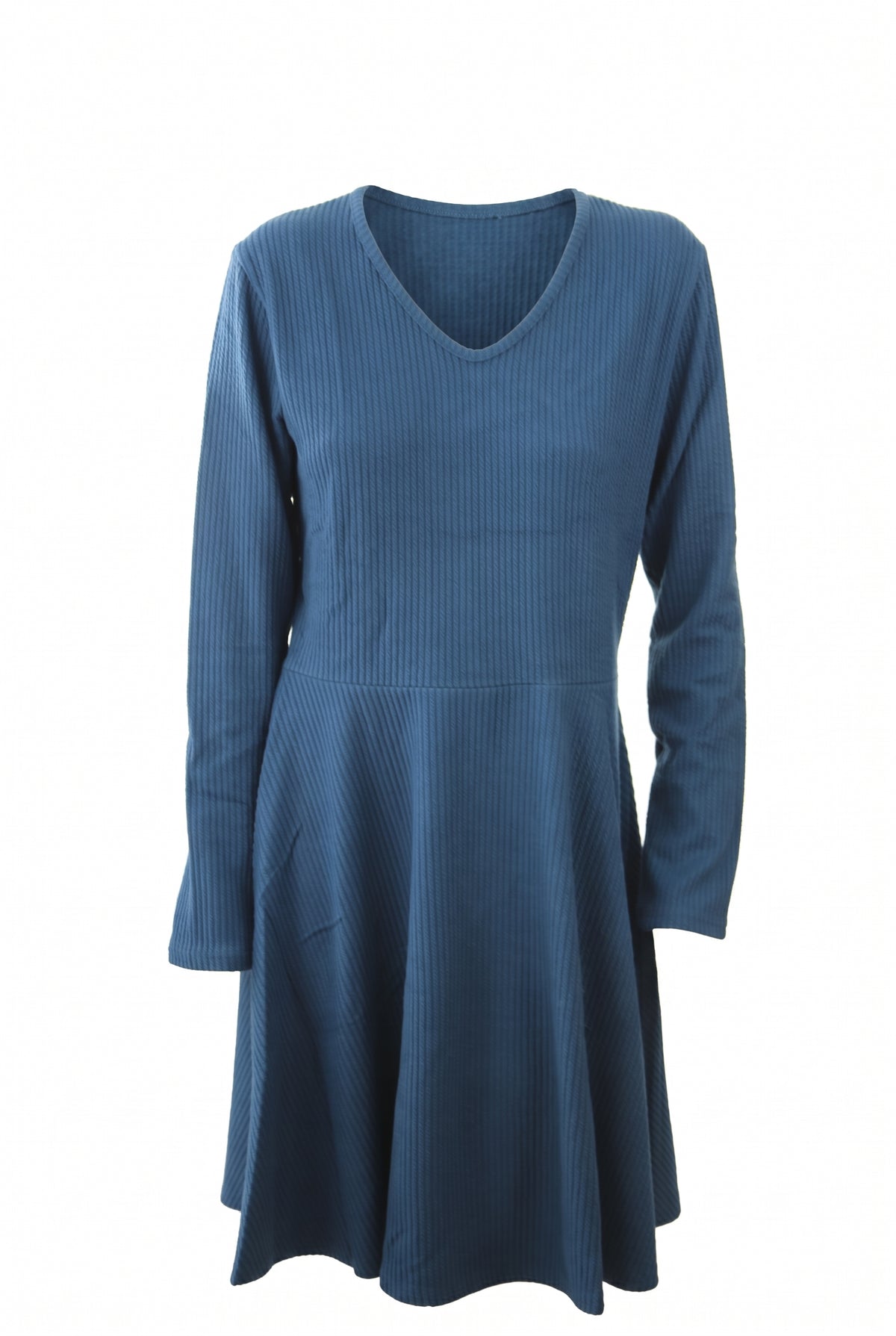 Abito corto in maglia a costine