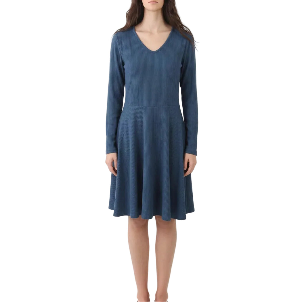 Abito corto in maglia a costine