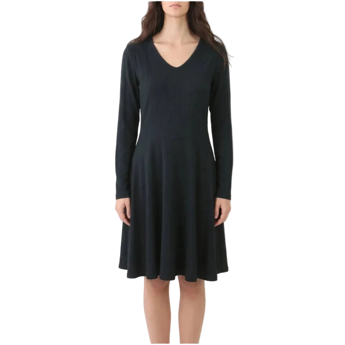 Abito corto in maglia a costine