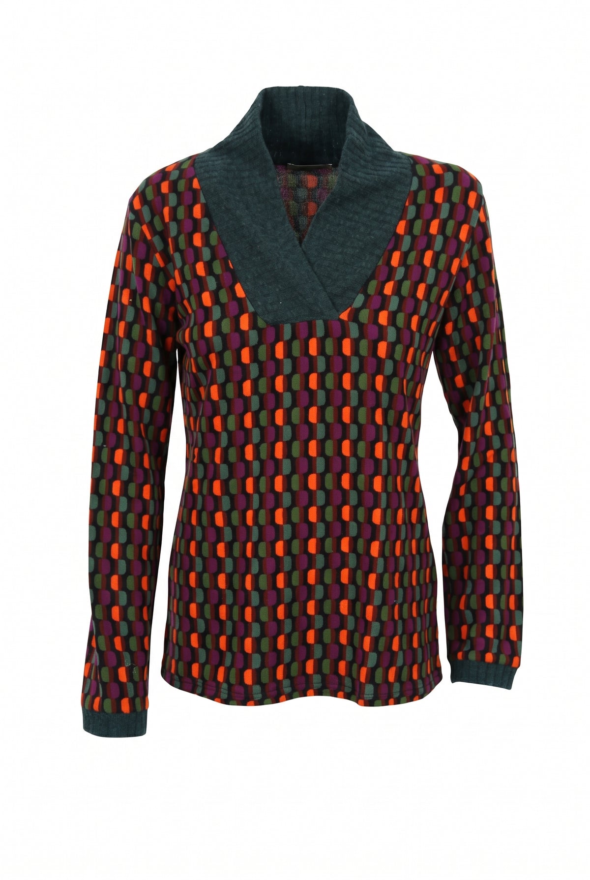 Blusa con collo a cerchio