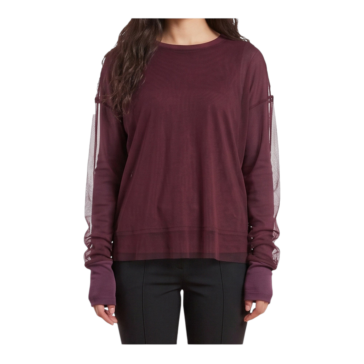 Tulle overlay t-shirt