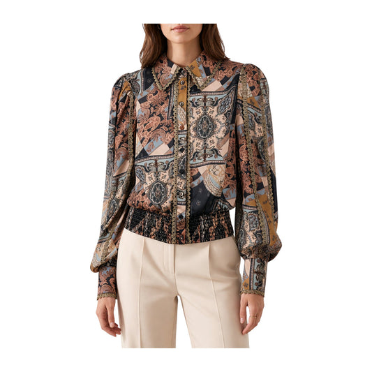 Camicia paisley con ricami