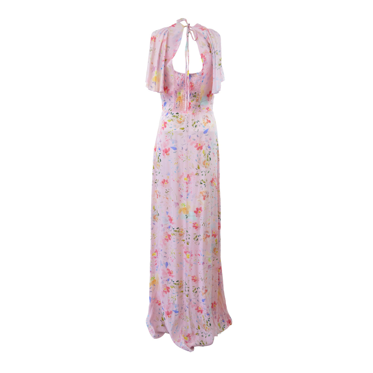 LONG ROSE FLEURS DRESS