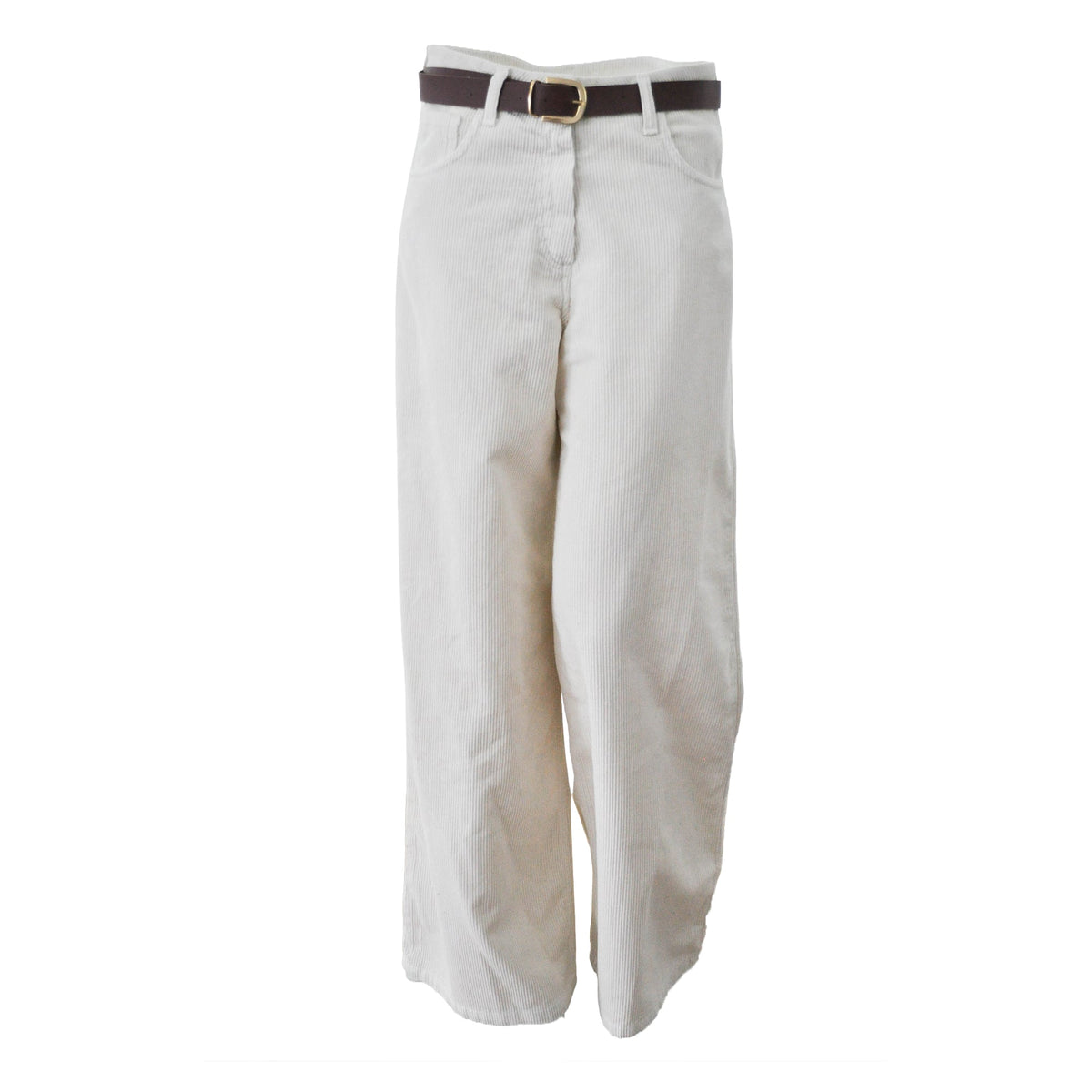 Pantalone in velluto con cintura