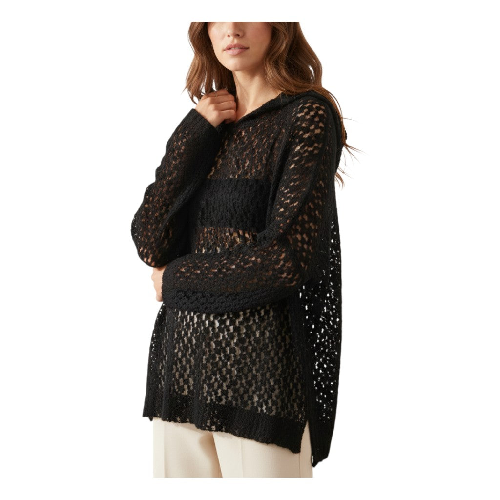 Blusa over con collo morbido