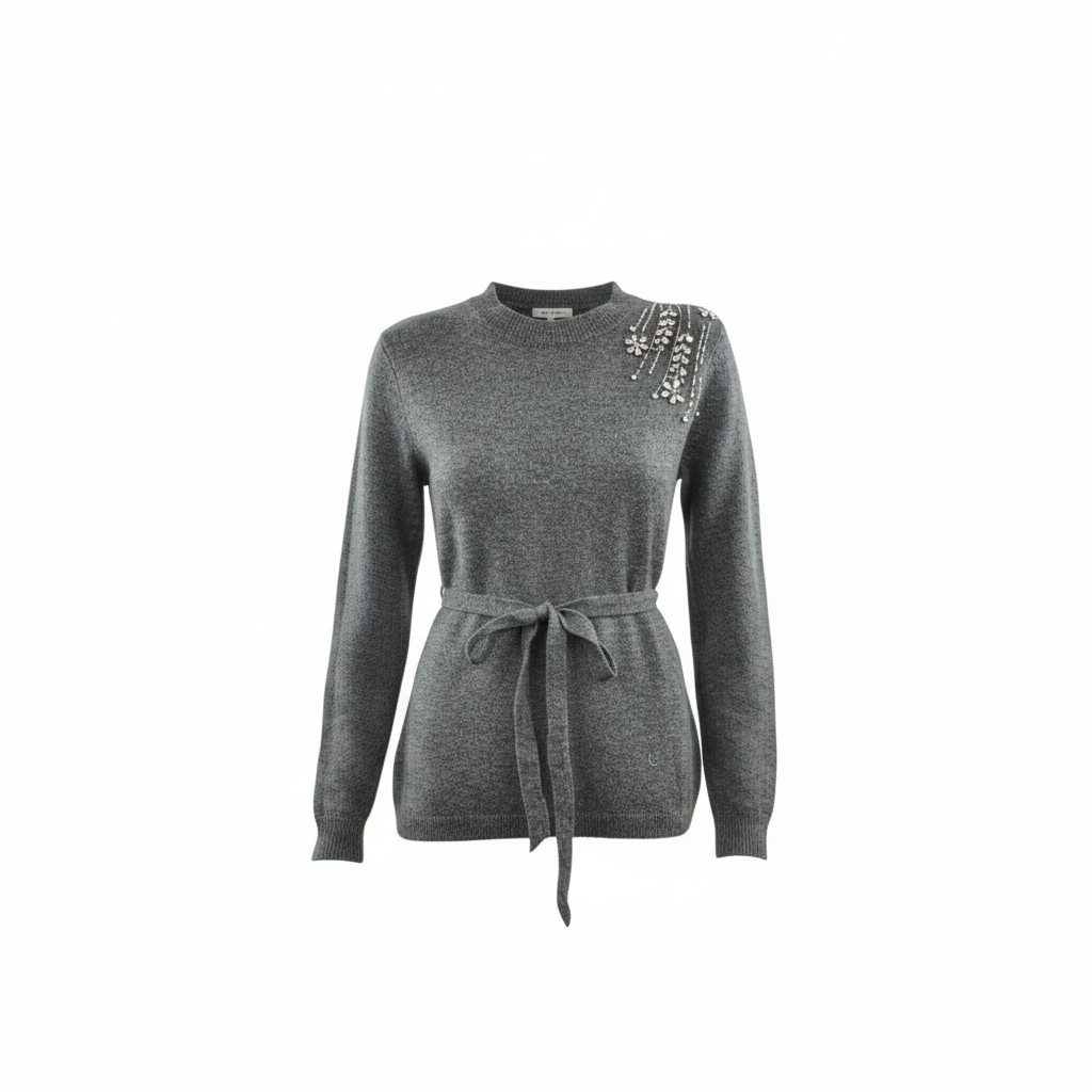 Maglia girocollo con cinturino