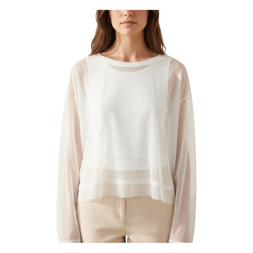 Tulle overlay t-shirt
