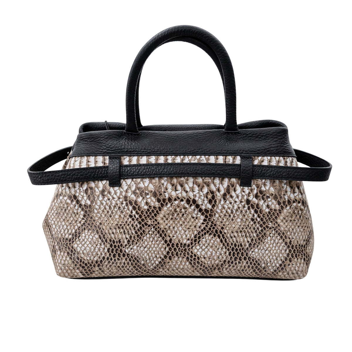 Borsa in pelle stampa pitone