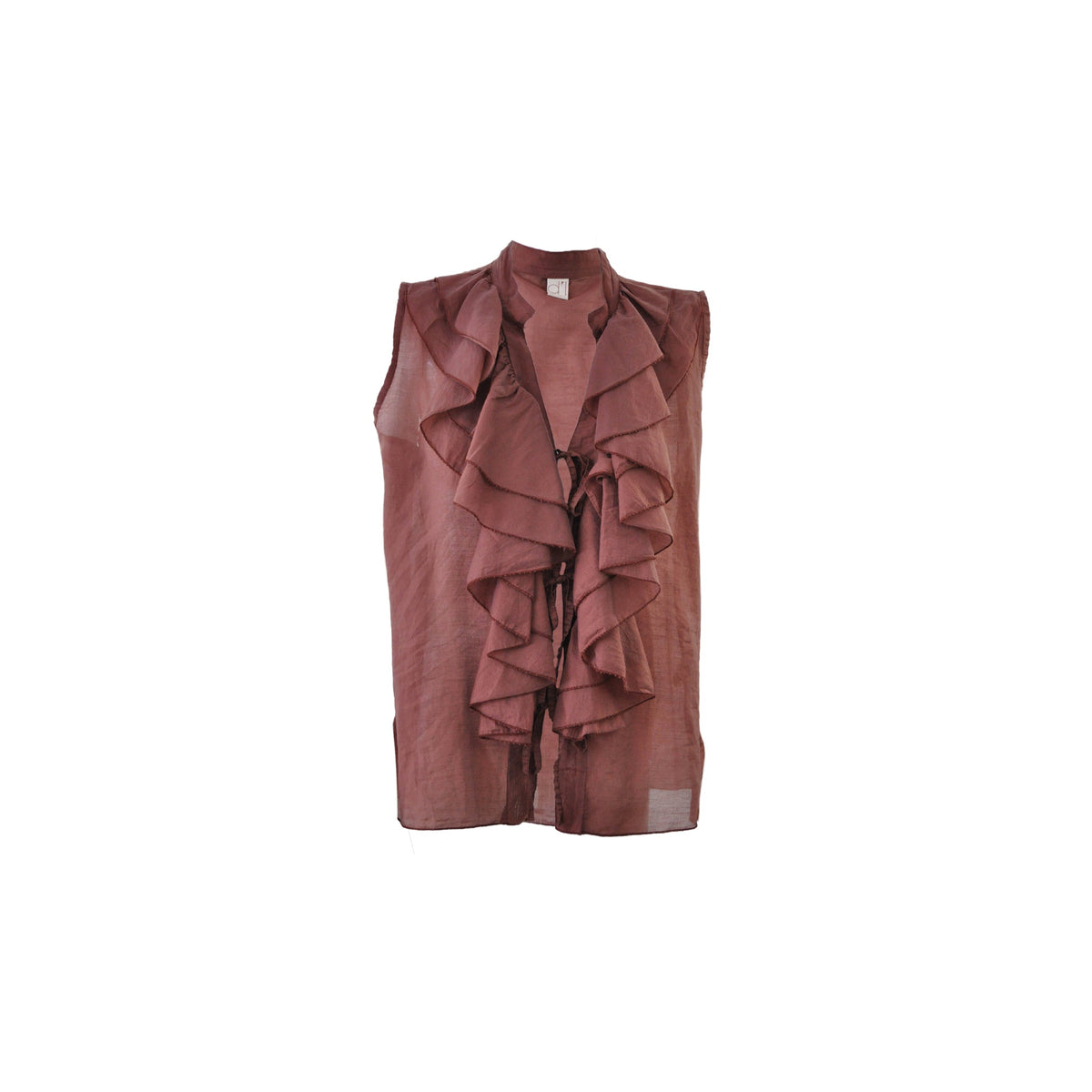 MUSLIN BLOUSE WITH TIES