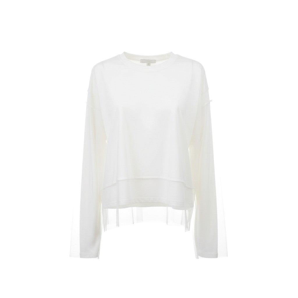 Tulle overlay t-shirt