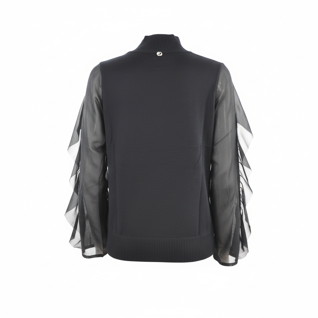 Maglia maniche a volant