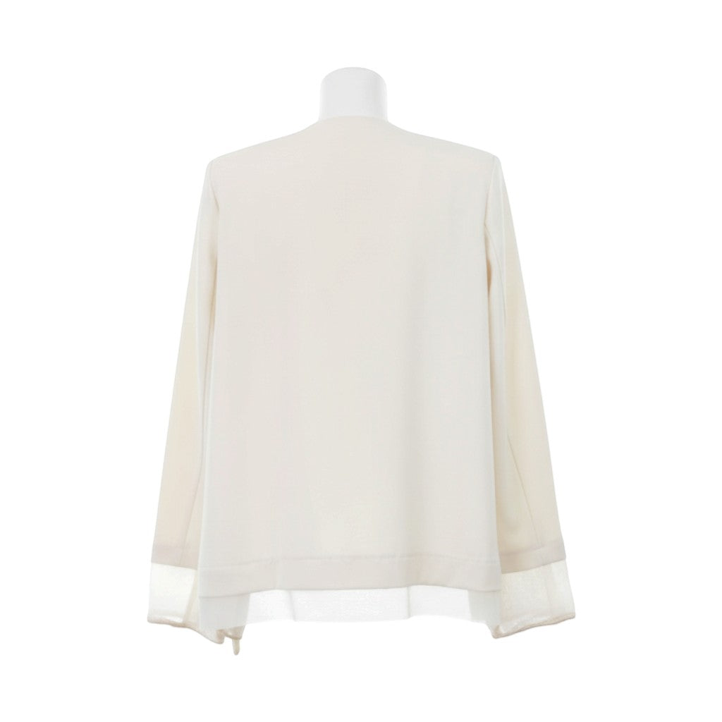 Blazer senza bottoni con tulle