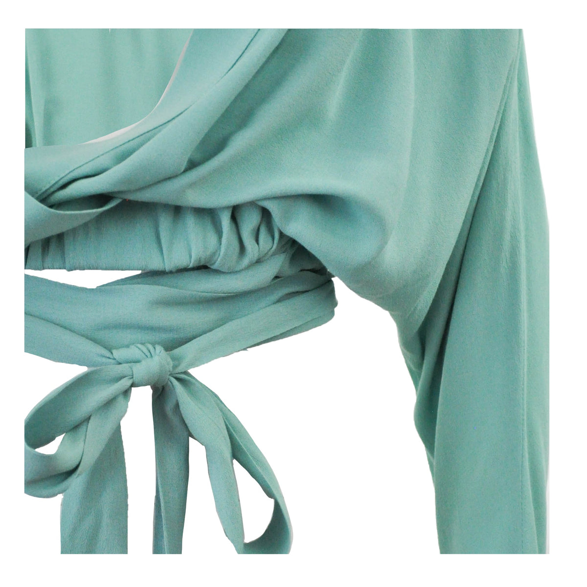 CARLA SHIRT WITH AQUA GREEN OPENING