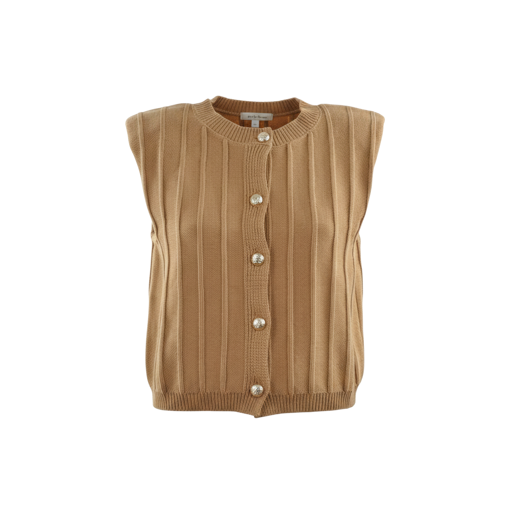 Gilet con bottoni gioiello