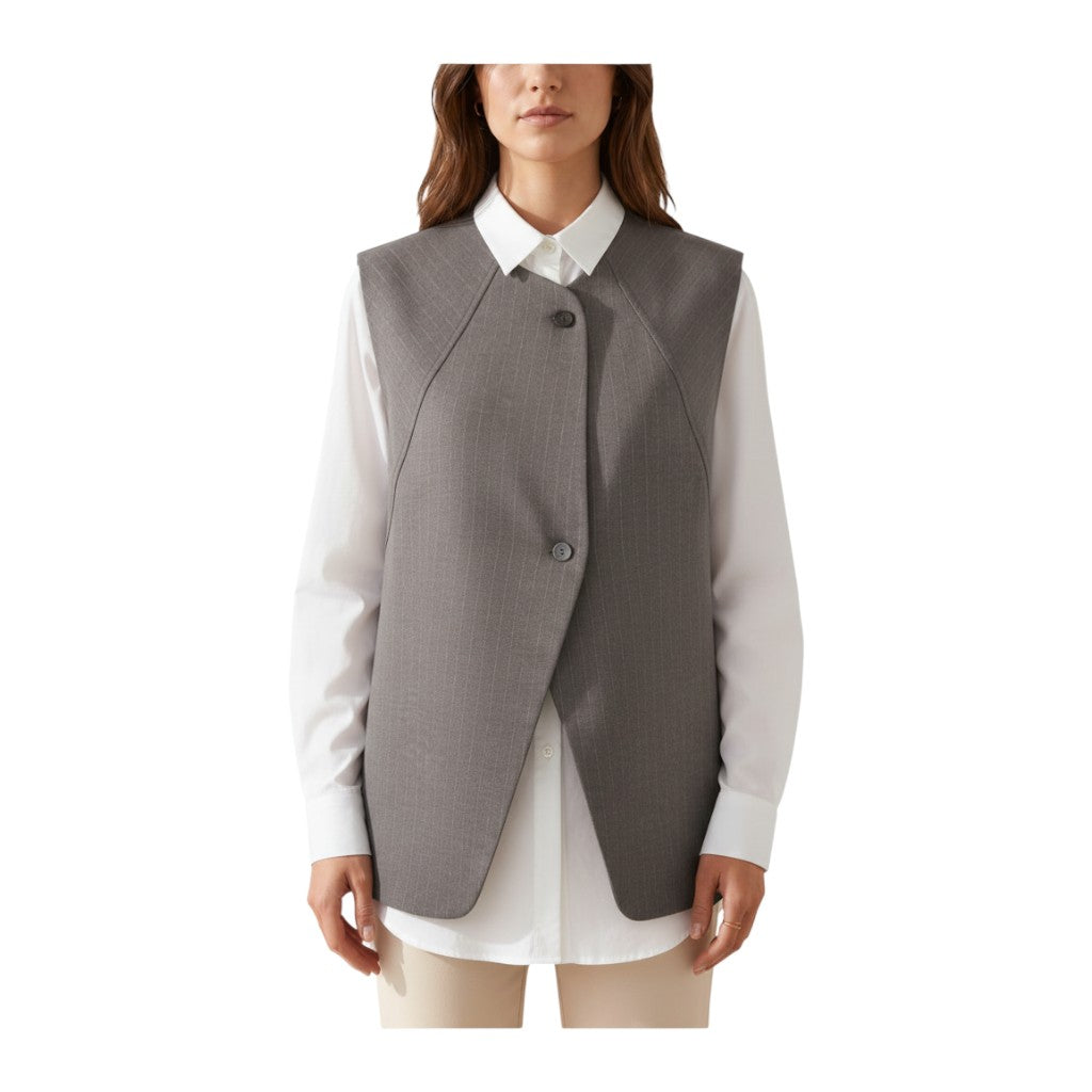 Gilet sartoriale asimmetrico