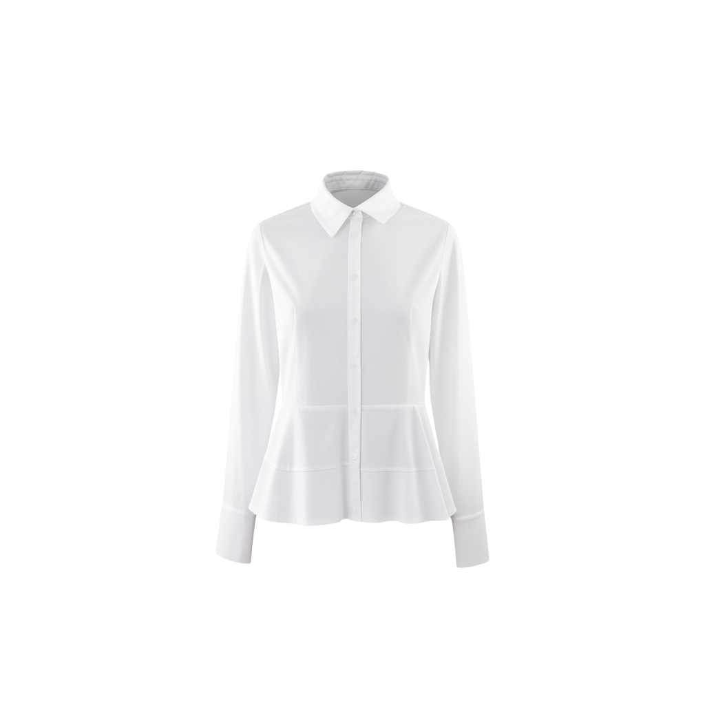 Camicia elegante con balze decorative