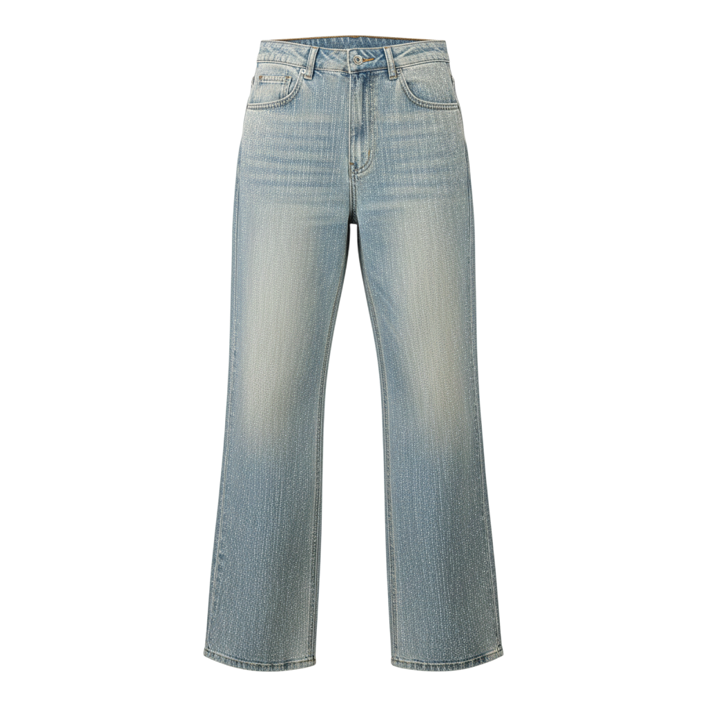 Jeans with rhinestones