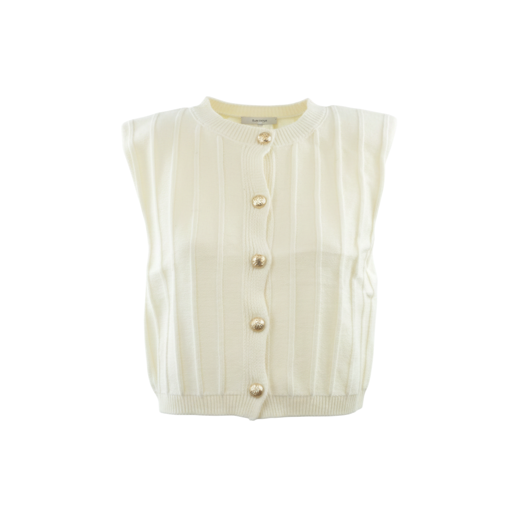 Gilet con bottoni gioiello