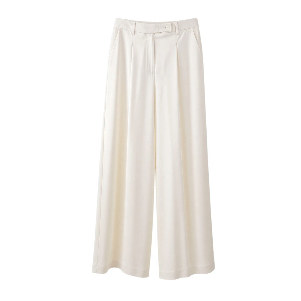 Pantalone largo con pences