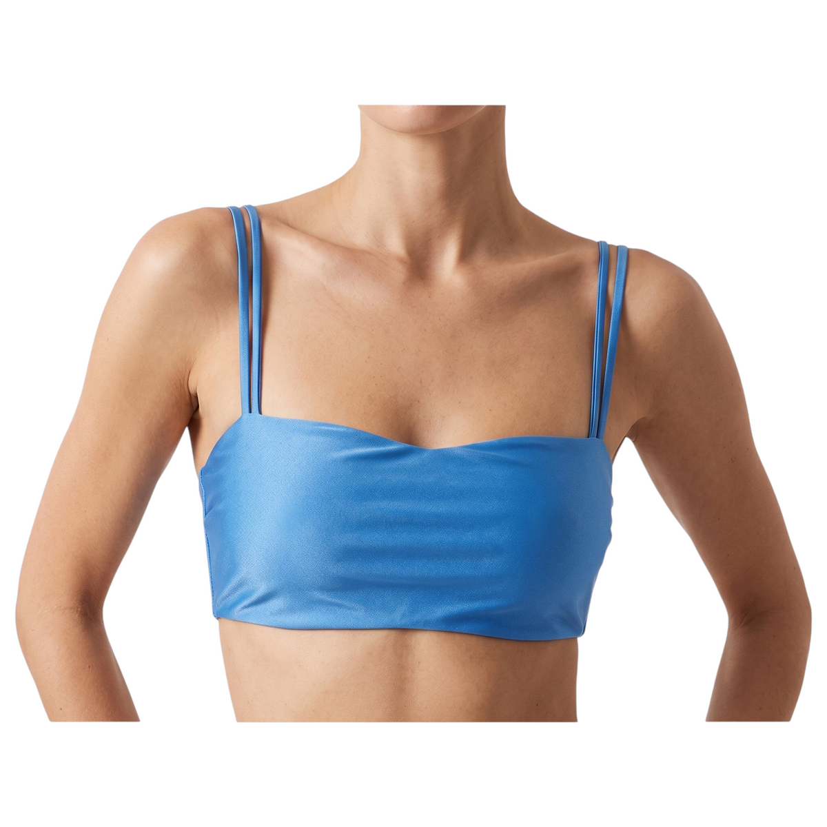 Top a fascia blu Aniye By modello Eva con spalline sottili, design elegante e minimalista per Peg Fashion Store