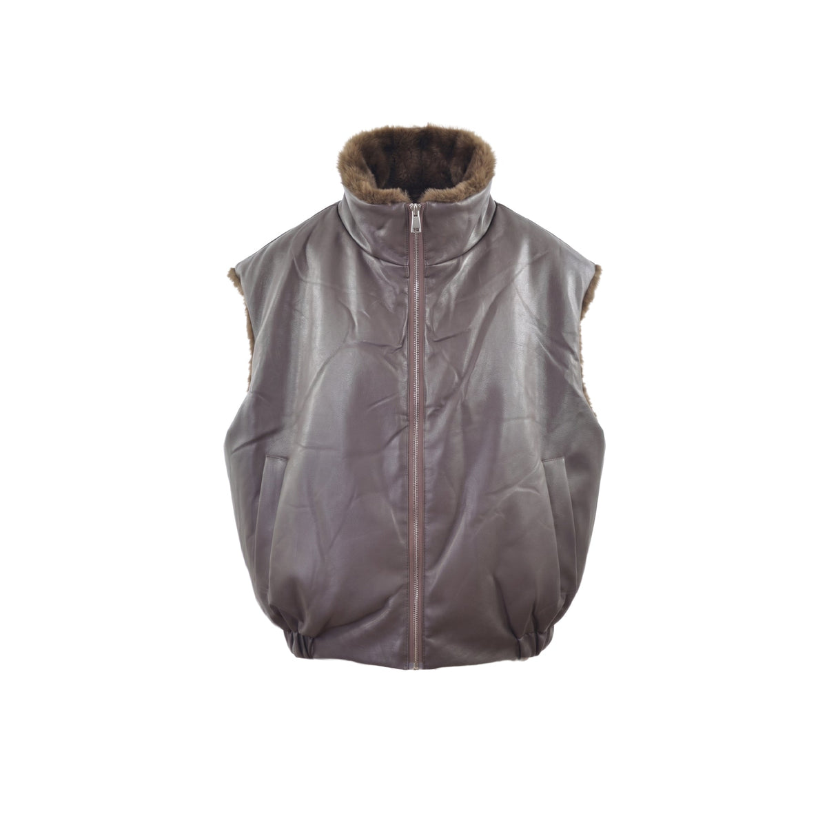 gilet in ecopelliccia reversibile