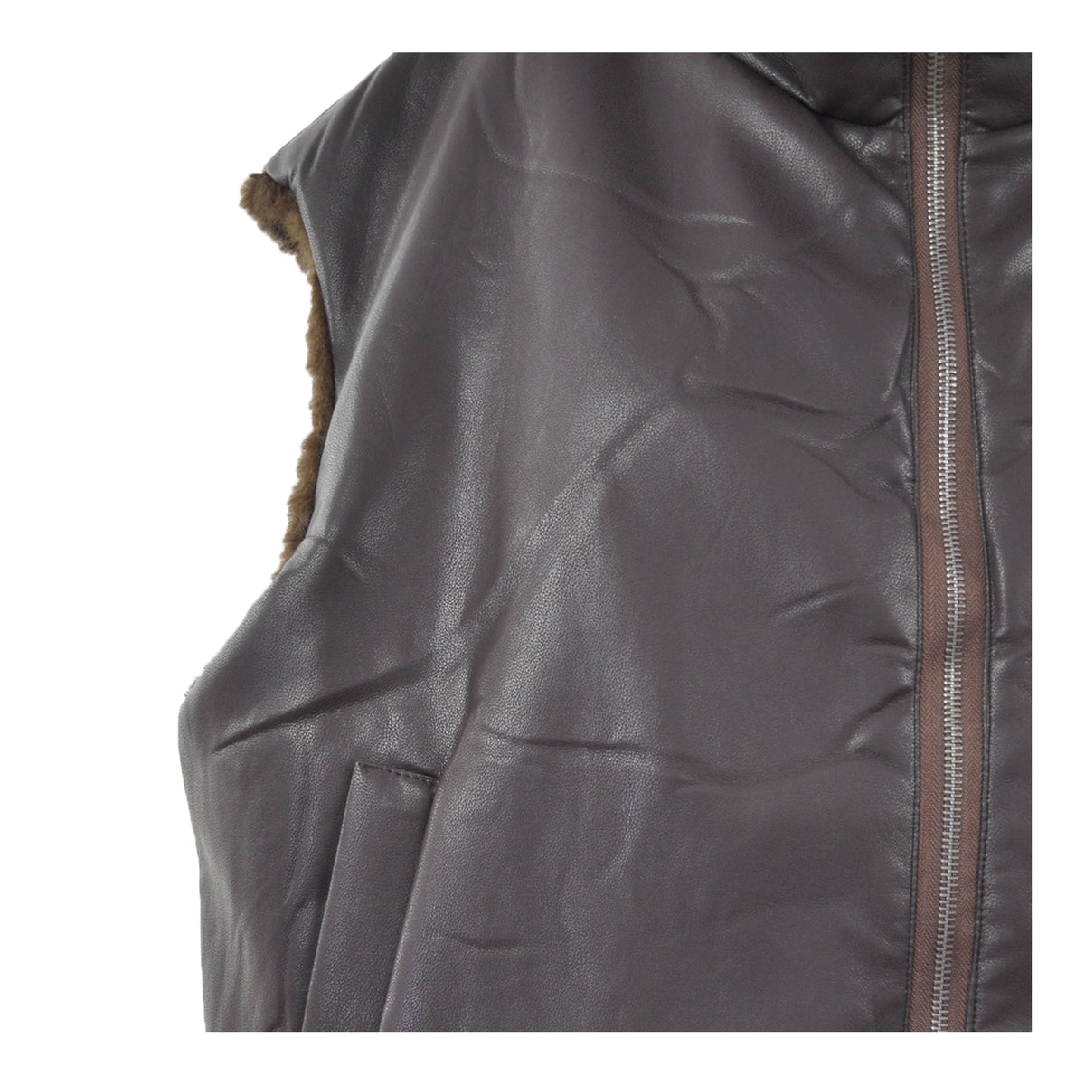 gilet in ecopelliccia reversibile