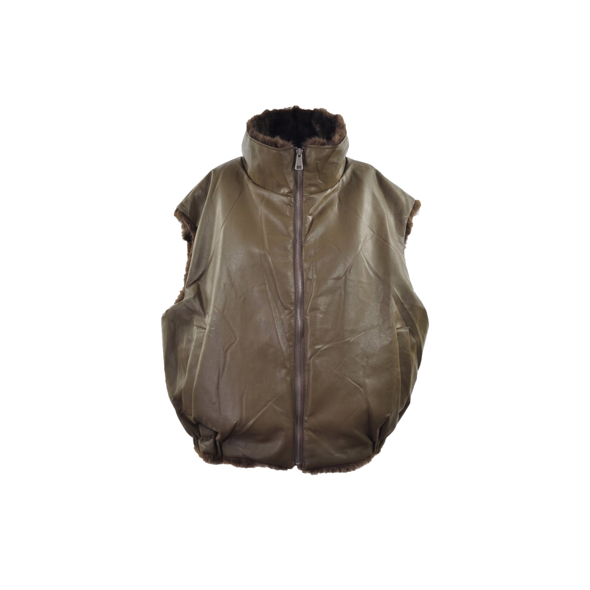 gilet in ecopelliccia reversibile