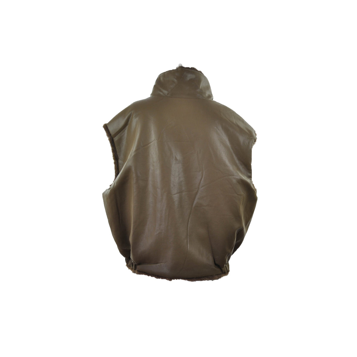 gilet in ecopelliccia reversibile