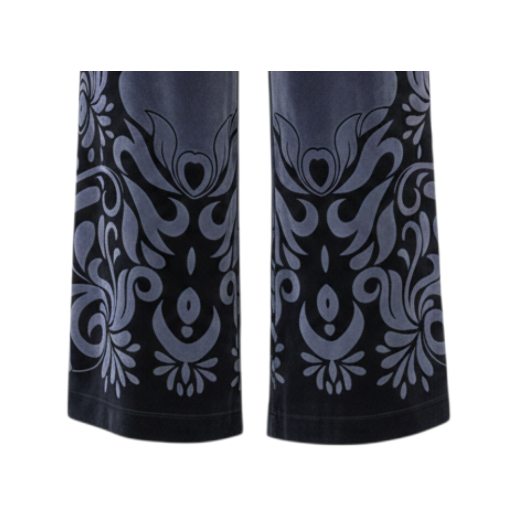 Pantaloni in velluto con ricami
