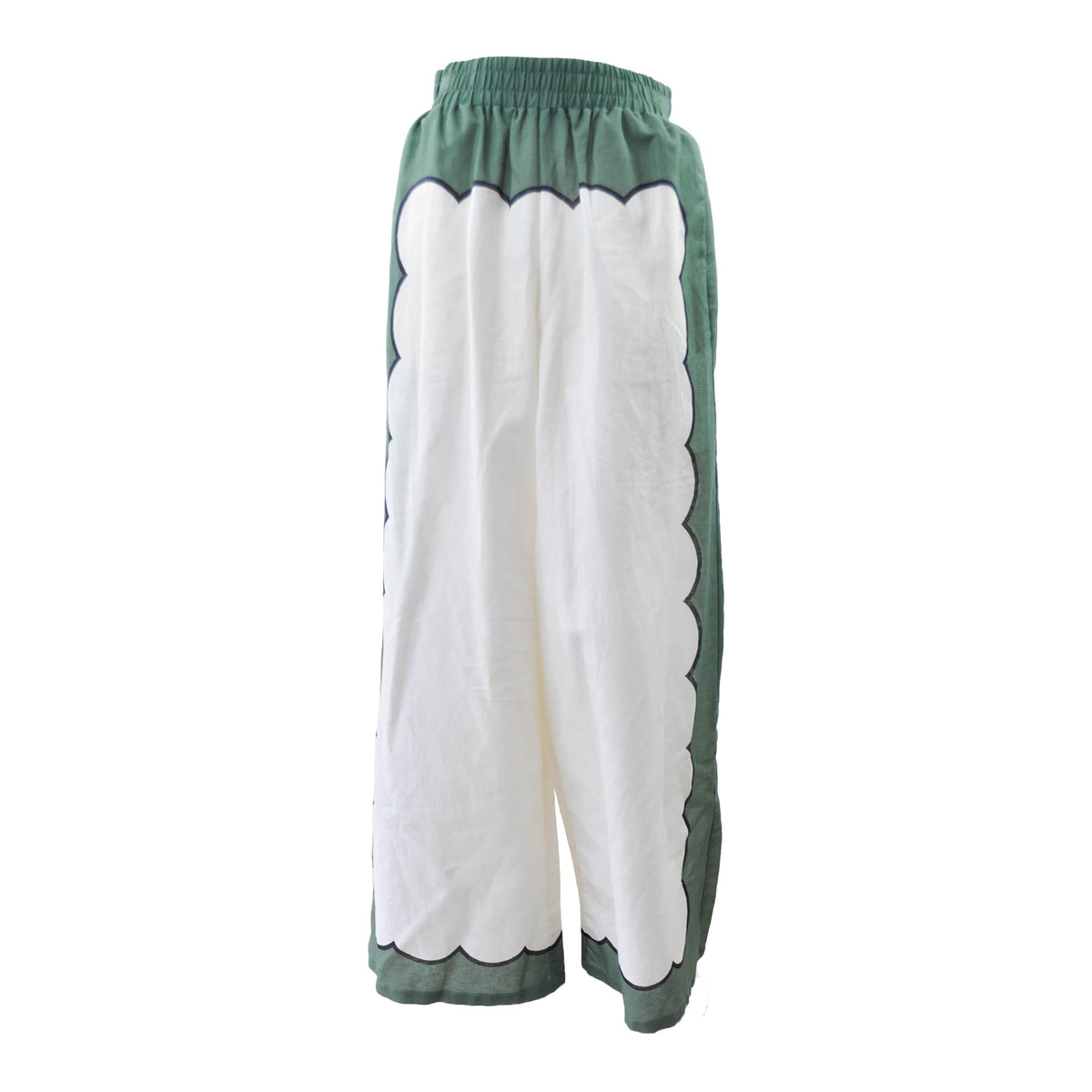 GEOMETRIC LINEN TROUSERS