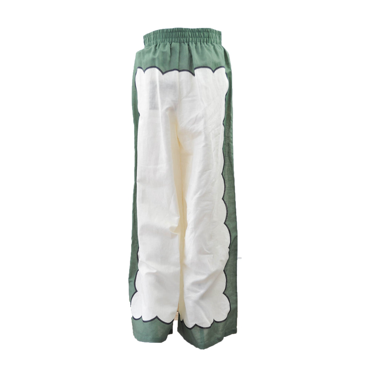 GEOMETRIC LINEN TROUSERS